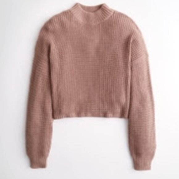 Hollister Oversized Waffle Mockneck Sweater - S - Picture 1 of 3